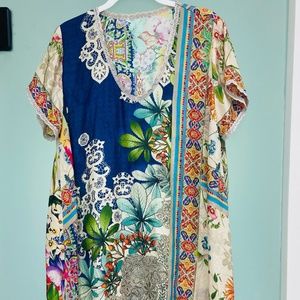 Johnny Was silk floral tunic
